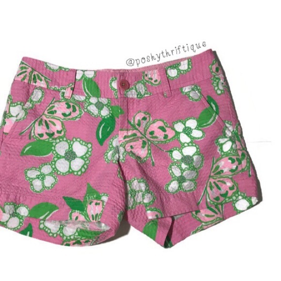 Lilly Pulitzer Pants - Lilly Pulitzer Shorts Pink White Green 00
